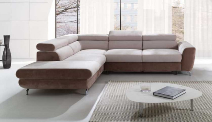 Ecksofa Wunnlandschaft Sofa mat Schlofffunktion Ecksofa Couch Ecke Polsters Garnitur