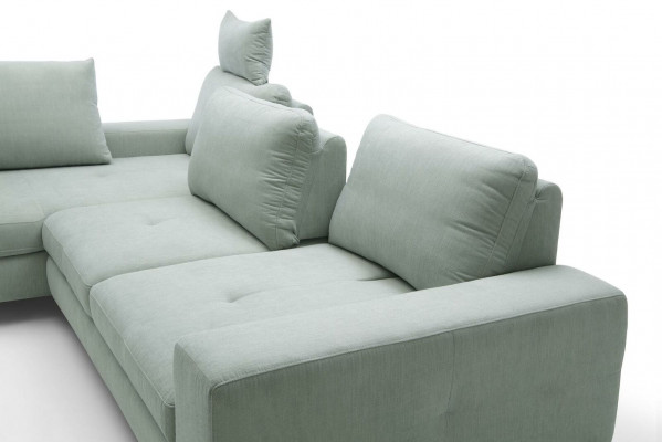 Wunnzëmmer Textil L-Form Sofas Sofaen Eck Ecksofa Canapé Polstermöbel
