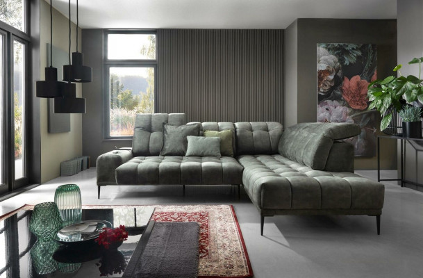 Ecksofa modernen Design Luxus Sofas L-Form Stoff Couch Wunnzëmmer Sofa Couchen