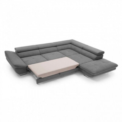Funktiounscouch Garnitur Schlofzofa Sofa Polster Wunnzëmmer Ecksofa Textil