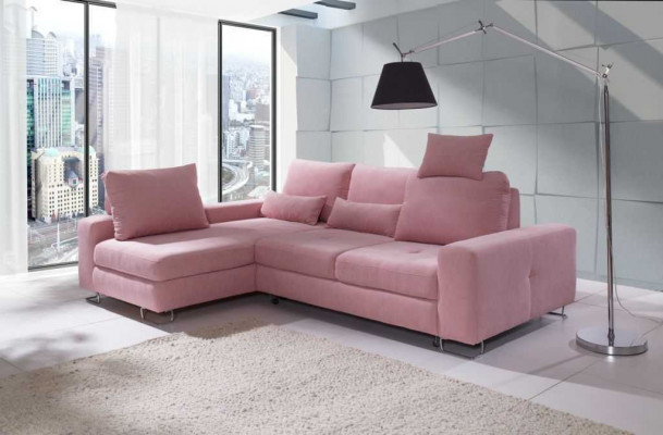 Ecksofa Wunnlandschaft Polster mat Schloffunktion Sofa Ecksofa Canapé Eck Garnitur