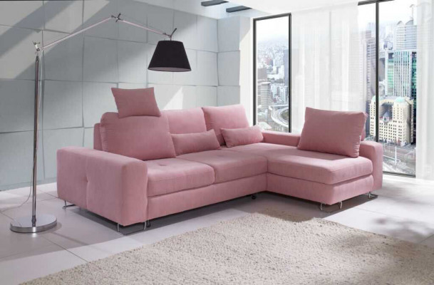 Ecksofa Wunnlandschaft Polster mat Schloffunktion Sofa Ecksofa Canapé Eck Garnitur