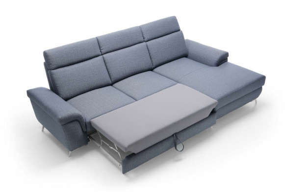 Wunnzëmmer Textil L-Form Sofas Gro NEI Ecksofa Couch Polstermiwel