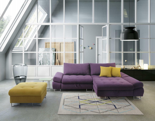 Eleganc L-Form Eck-Sofa Stoff Couch Wunnzëmmer modern Design Sofasen