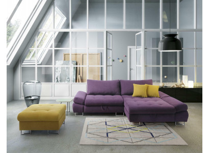 Eleganc L-Form Eck-Sofa Stoff Couch Wunnzëmmer modern Design Sofasen