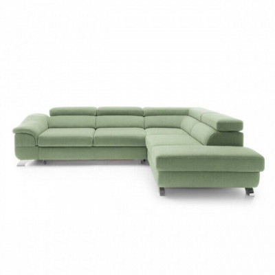 Schlofschofasofa Funktiounsséi Polster Stuffecksofa Textjstëll Garnitur.