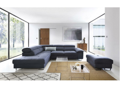 Textil Canapé Eckcanapé Canapé Couch Polster Wunnlandschaft Textil Canapéen Couchen LForm