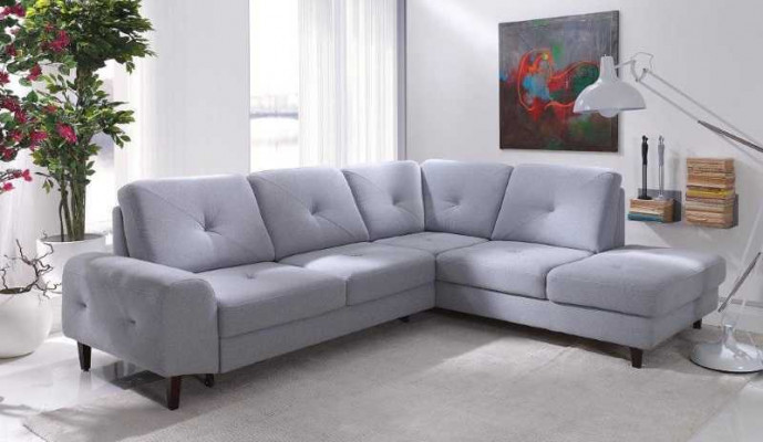Ecksofa Wunnlandschaft Stoff Textil Sofa Ecksofa Canapé Ecke Polster Garnitur