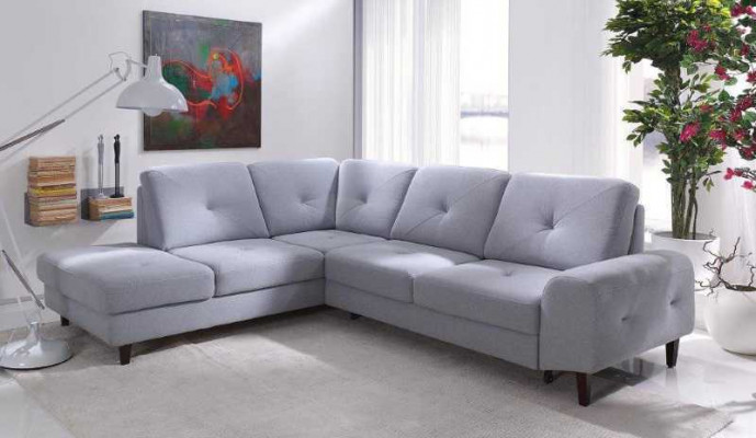 Ecksofa Wunnlandschaft Stoff Textil Sofa Ecksofa Canapé Ecke Polster Garnitur