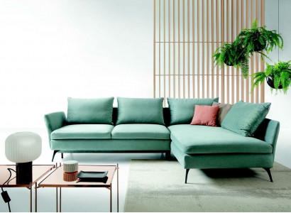 Wunnzëmmer Gréng Miwwelen Textil Sofae Eckcanapé L-Form Canapé Polstermiwwelen