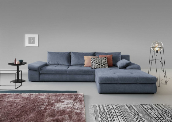 L-Form Canapé Couleur Ecksofa Canapé Polstermöbel Wunnzëmmer Textil Gro