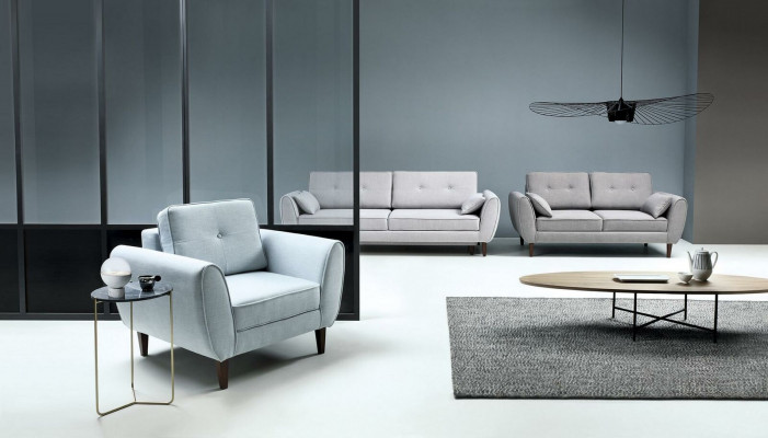Sofas modern Luxus Garnitur 3+2+1 Sitz Textil komplett Garnituren Nei Miwwelen