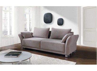 3 Sëtz Sofa Couche Textil Polster Stoff Garnitur Schlofsofa Bettfunktioun Nei