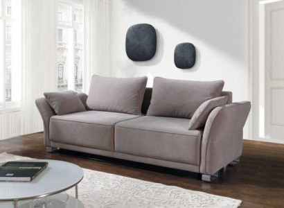 3 Sëtz Sofa Couche Textil Polster Stoff Garnitur Schlofsofa Bettfunktioun Nei