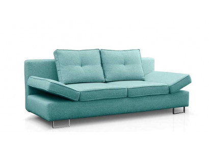 3-Sëtz Sofa Couch Textil Polster Stoff Garnitur mat Schloffunktion, Schloffsofa Nei
