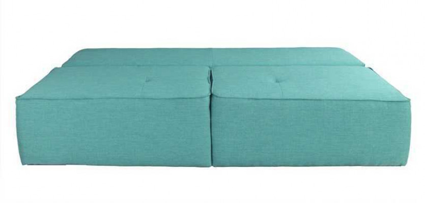 3-Sëtz Sofa Couch Textil Polster Stoff Garnitur mat Schloffunktion, Schloffsofa Nei