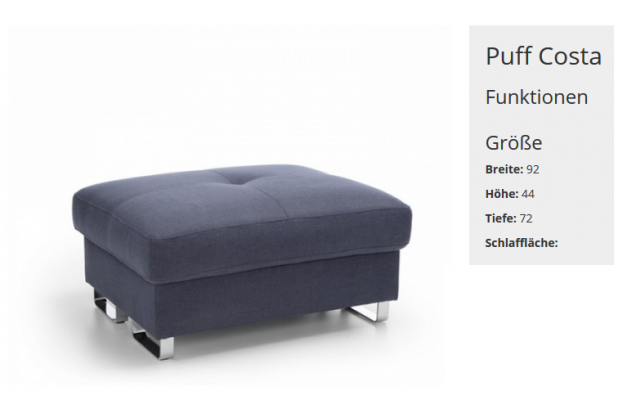 XXL Fousshocker Club Lounge Hocker Lieder Textil Ottoman Designer Pufa Nei