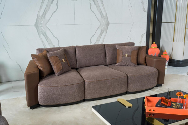 Sofagarnitur 3+2+1 Sëtzer Modern Relax Fautel Modern Stil 3tlg Textil Stoff