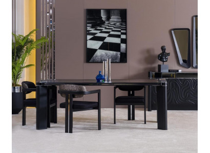 Iesszëmmer Set 6x Still Iessdësch Iesszëmmer Designer Holz Still Garnitur Nei