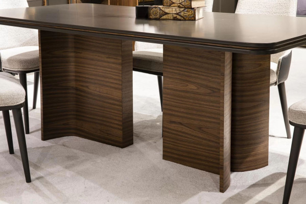 Luxus Iesszëmmer Set Iessdësch 6x Still Sideboard Iessgruppen Iessgarnitur 8 Stéck