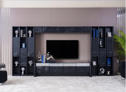 Wunnengsmaueren TV Mauer Holz Modernen Stil Regal Wunnzëmmer Miwwelen Schaf RTV TV Ständer