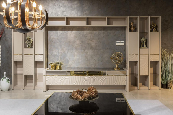 Wohnwand Designer Wunnzëmmer Miwwelen Wandschaf Wand Regal Wohnwänn