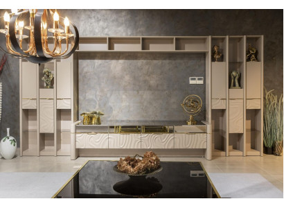 Wohnwand Designer Wunnzëmmer Miwwelen Wandschaf Wand Regal Wohnwänn