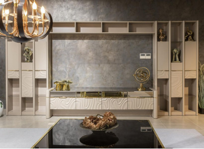 Wohnwand Designer Wunnzëmmer Miwwelen Wandschaf Wand Regal Wohnwänn