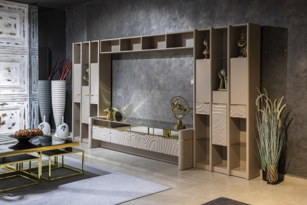 Wohnwand Designer Wunnzëmmer Miwwelen Wandschaf Wand Regal Wohnwänn