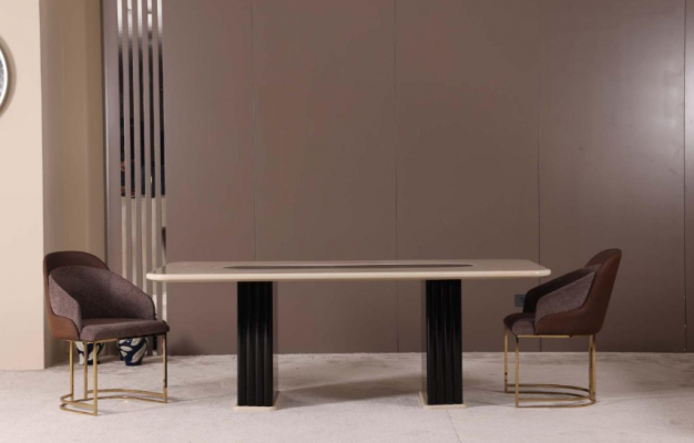 Iesszëmmer Set Luxus 4x Still+Iessdësch Iessgrupp Garnitur Lehnstill Modern