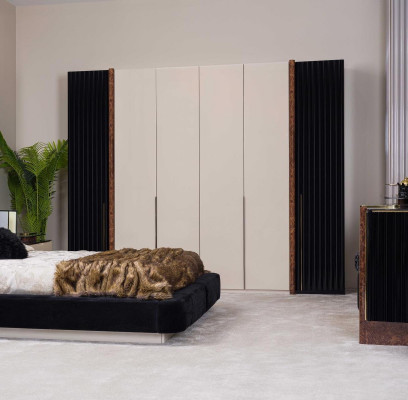 Kleederaschaf Schief Schaf Design Holz Schlofkummer Modern Miwwelen