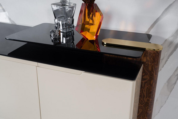 Säitbord Anrichte mat Spigel Luxus Garnitur Kommode Holz Kommoden Klassesch