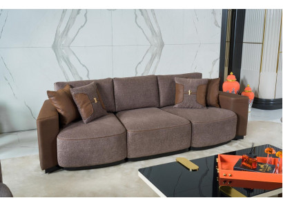 Sofa 3 Sëtzer Design Sofas Polstersofa Couchen Relax Sëtz Miwwelen Modern Nei