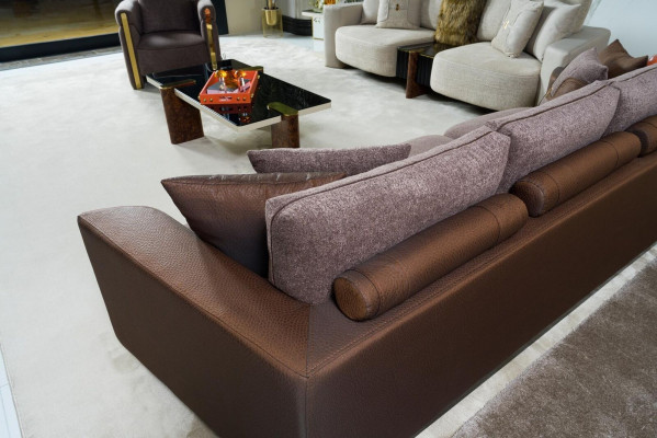Sofa 3 Sëtzer Design Sofas Polstersofa Couchen Relax Sëtz Miwwelen Modern Nei