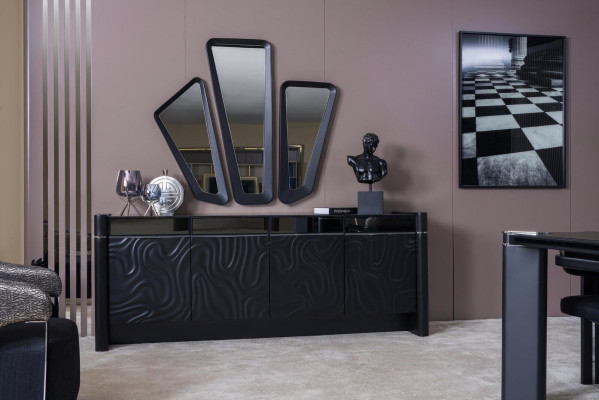 Säitendësch 3x Spigel Anrichte Luxus Garnitur Kommode Holz Kommoden Modern
