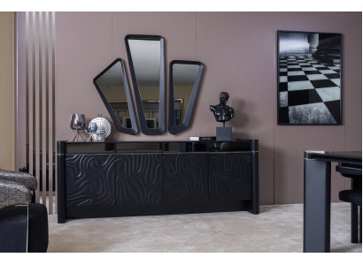 Säitendësch 3x Spigel Anrichte Luxus Garnitur Kommode Holz Kommoden Modern