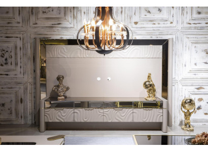 Luxus Wunnwand RTV Lowboard TV Stänner Beige Wunnzëmmer Miwwelen Neien