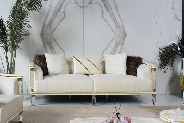 Sofagarnitur 3+3+1 Sëtzer Sëtzgrupp Modern Relax Fotell Miwwelen Nei