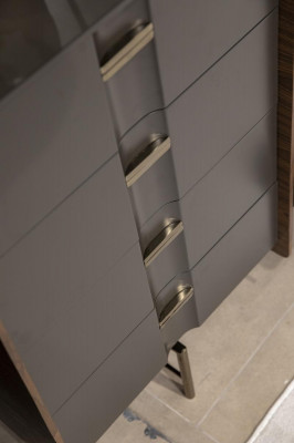 Maquillage Dësch Set Konsole Spigel Schlofkummer Miwwel Design Hocker 2-delig. Nei