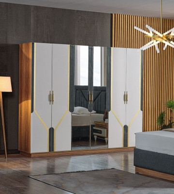 Kleederschaaf, Schief, Schaf-Design, Holz, Kannerzëmmer, Modern, Miwwel, Nei