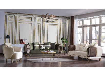 Designer Sofasëtzkombinatioun 3+3+1 Sëtzer Couch Polster Nei Sëtzkombinatioun Set