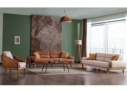 Sofagarnitur 3+3+1 Sëtzer Miwwelen Luxus Set Sofagarnitur Modern Set 3-Deeler