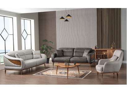 Sofagarnitur 3+3+1 Sëtzer Modern Relax Sëtz Modern Stil 3tlg Luxus Wunnzëmmer Nei