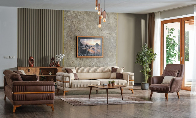 Designer Sofagarnitur 3+3+1 Sëtzer Canapé Këssen Sëtzgrupp Set Luxus Neien