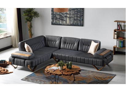 Eck-Couch a L-Form Textil Ecksofa Sofa Polster Premium Canapé L-Form Modern Nei