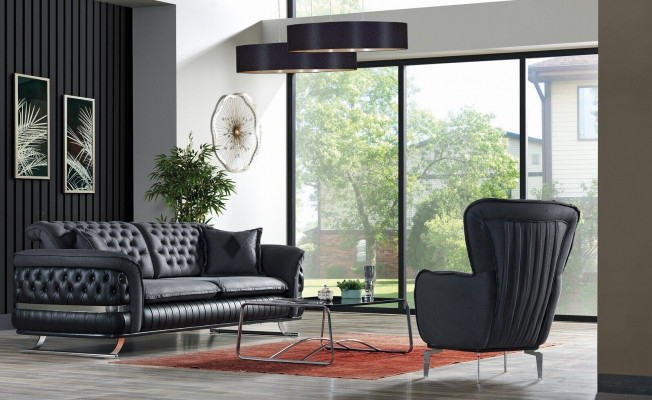 Canapé Set 3+1 Sëtz Still Set Chesterfield Relax Still Miwwelen Nei