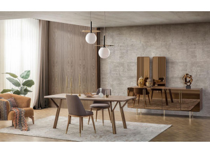 Iesszëmmer Set 6x Still+Iessdësch+Sideboard+Spigel Set Iesszëmmer Designer Nei