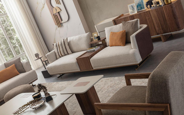 Modern 3-Sëtzer Sofa Relax Sofa Luxus 3er Sofa Wunnzëmmer Neit 3 Sëtzer