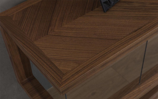 Wunnengswänn Wand Holz Modern Stil Regal Wunnzëmmer Miwwelen Schaf RTV mat TV Kader