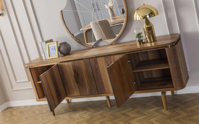 Sideboard Spigel Wunnzëmmer Designer Luxus Kommoden Modern Braun Nei